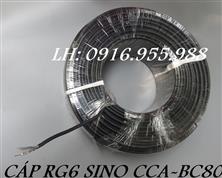 SINO Cáp đồng trục RG-6U lõi CCA - BC 80 SINO mầu đen